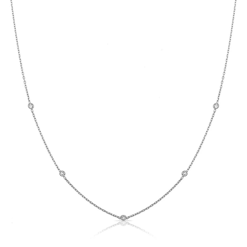 Loverly grey TSK crystal dotted necklace
